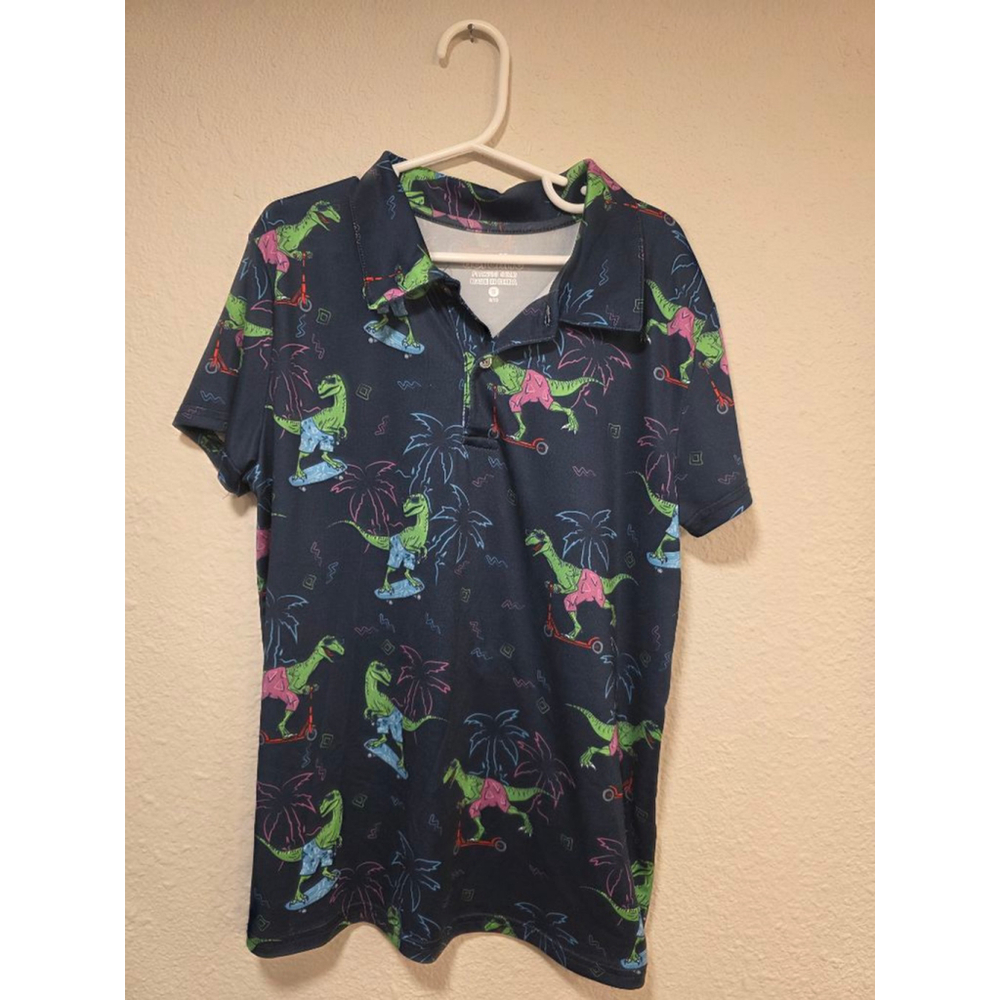 Boys Aeroline Dinosaur Polo Shirt Size Small (8/10)